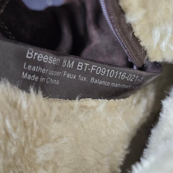 BareTraps Leather Faux Fur Suede Mid Calf Breesen Winter Boots Side Zip Shoes - Picture 8 of 10